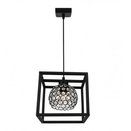 oryginalna szklana lampa wiszaca crystal cage z krysztalkami