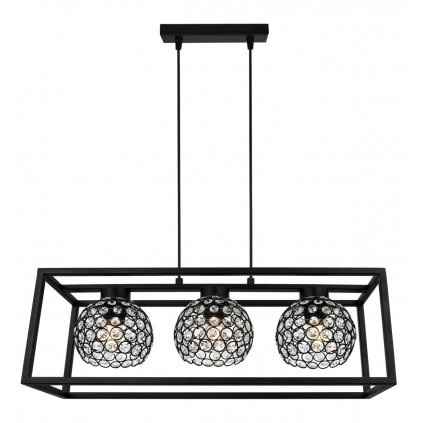 elegancka lampa wiszaca crystal cage do salonu lub kuchni
