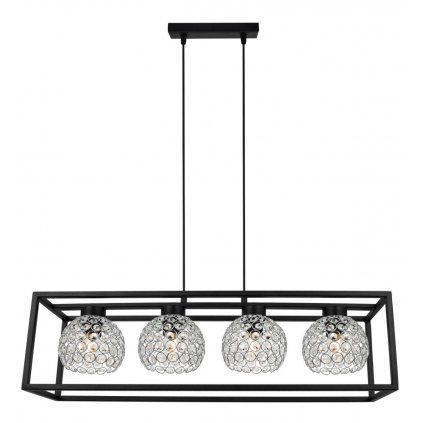 lampa glamour crystal cage klosze ze szklanych krysztalkow w srebrnej oprawie