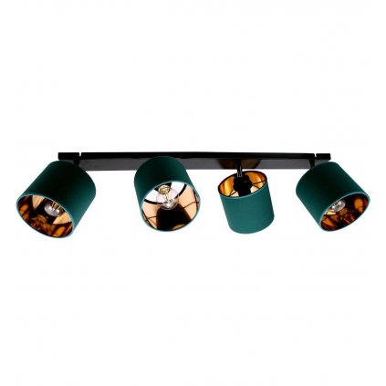 lampa sufitowa zlota zyrandol plafon z abazurami