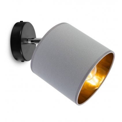 lampa sufitowo sciennna regulowana reflektor z abazurem materialowym gama