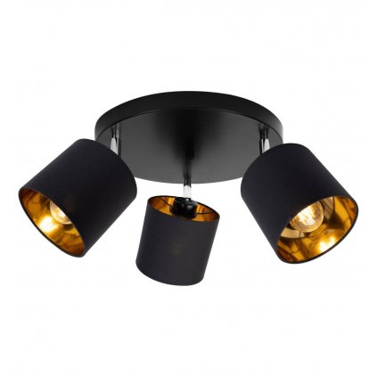 gustowna lampa sufitowa czarno zloty plafon gama