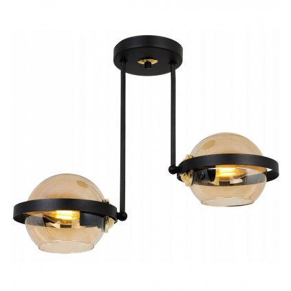 efektowna lampa wiszaca ze szklanymi kloszami