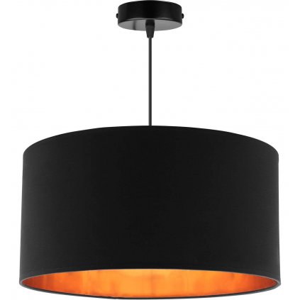 lampa wiszaca z abazurem zloty srodek led