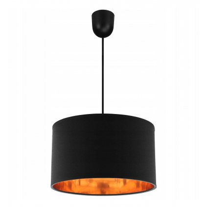 lampa wiszaca glamour z metalicznym srodkiem abazura