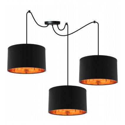 lampa wiszaca z abazurem zlota w srodku