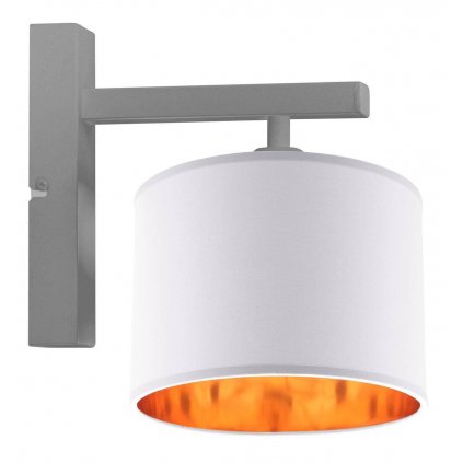 kinkiet z abazurem zloty srodek metal lampa