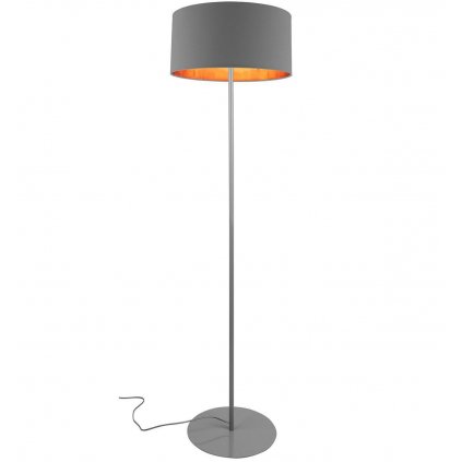 nowoczesna lampa stojaca z abazurem zloty srodek