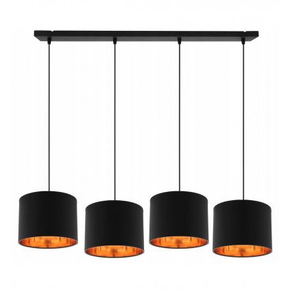 elegancka regulowana lampa wiszaca z abazurem zloty srodek