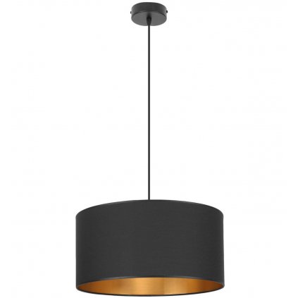 elegancka lampa wiszaca z abazurem zloty srodek