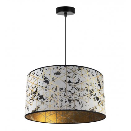 modna lampa wiszaca z abazurem abstrakcyjny zloty wzor werona