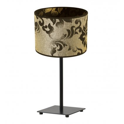 stylowa lampa stolowa werona gia z abazurem wzor abstrakcyjny zloty