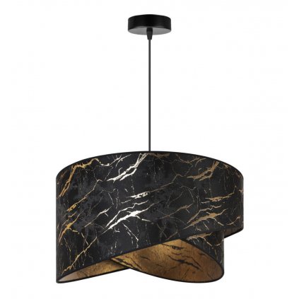 nowoczesna lampa wiszaca z abazurem asymetrycznym marmur zloto
