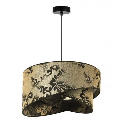 lampa wiszaca werona z podwojnym wzorzystym abazurem