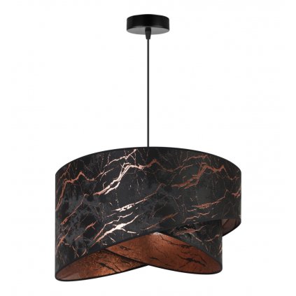 elegancka lampa wiszaca z abazurem rozowe zloto marmur werona