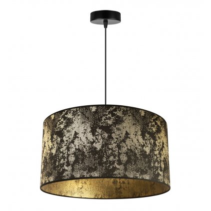 stylowa zlota lampa wiszaca z abazurem wzor stare zloto