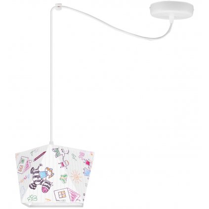 nowoczesna lampa dziecieca z abazurem pajak