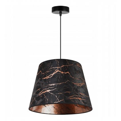 lampa wiszaca z abazuem wzor marmur miedz werona stozek