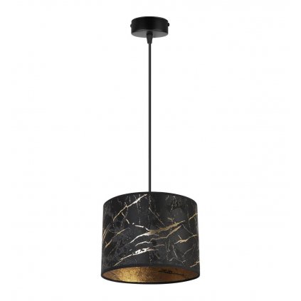 stylowa lampa zwis werona z abazurem we wzor marmur zloty