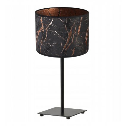 stylowa lampka nocna werona gia z abazurem wzor miedziany