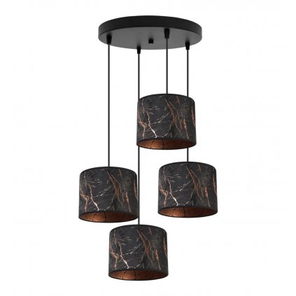 lampa sufitowa werona w kolorze czarnym z miedzianym wzorem