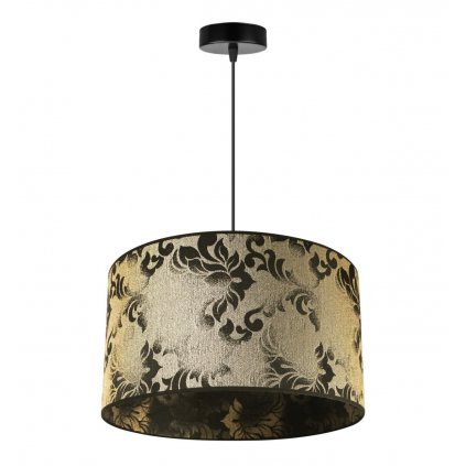 modna lampa wiszaca z abazurem w zloty wzor werona