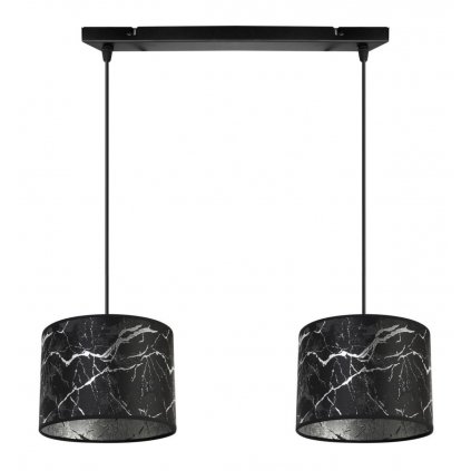 nowoczesna lampa wiszaca na listwie werona wzor marmur srebro