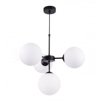 lampa wiszaca sufitowa z regulacja zyrandol czarny biale klosze e14