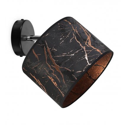 kinkiet scienny regulowany z abazurem werona miedziany marmurek