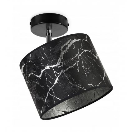 nowoczesny kinkiet scienny regulowany z abazurem werona srebrny marmurek