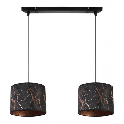 nowoczesna lampa wiszaca werona na listwie wzor marmur miedz