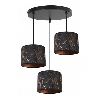 wiszaca lampa na podsufitce werona z miedzianym wzorem