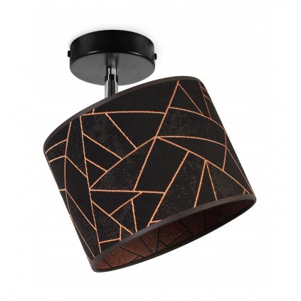 nowoczesny kinkiet scienny regulowany z abazurem werona wzor miedziany geometryczny