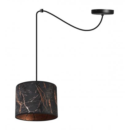 nowoczesna lampa wiszaca spider werona z abazurem wzor marmur