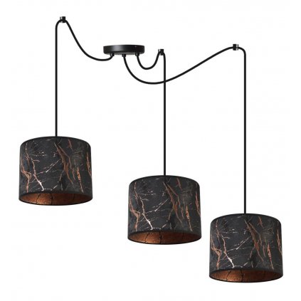 lampa wiszaca werona z regulacja typu spider miedziany wzor