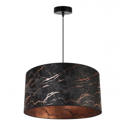 lampa wiszaca werona z nowoczesnym abazurem marmur miedz