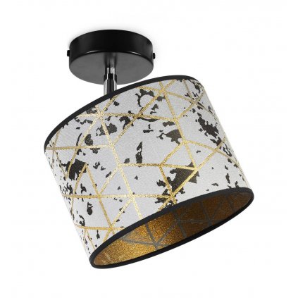 nowoczesny regulowany kinkiet scienny z abazurem werona bialo zloty