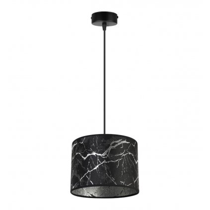 stylowa lampa zwis z abazurem werona marmur srebrny