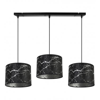 wiszaca lampa sufitowa werona z abazurami ze srebrnym wzorem