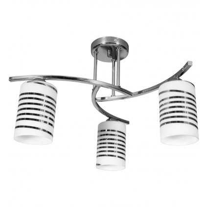 chromowana lampa sufitowa zyrandol ze szklanymi kloszami led