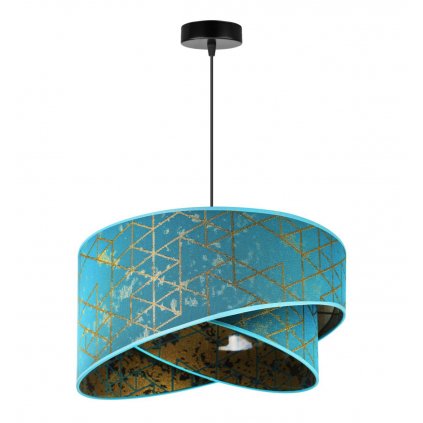 nowczesna lampa wiszaca z abazurem geometryczny zloty wzor werona