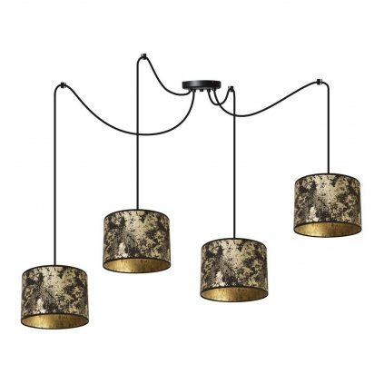 lampa wiszaca z regulacja werona typu pajak zloty abstrakcyjny wzor