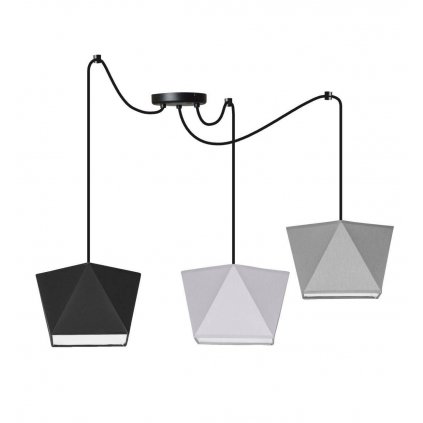 lampa wiszaca zyrandol z abazurami designerska sufitowa