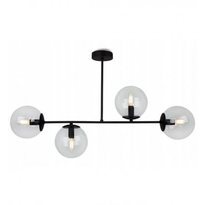 loftowy zyrandol metalowy ze szklanymi kloszami tuluza