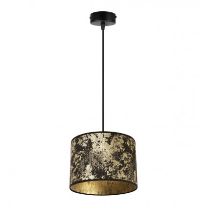 nowoczesna lampa z abazurem zwis w zloty wzor