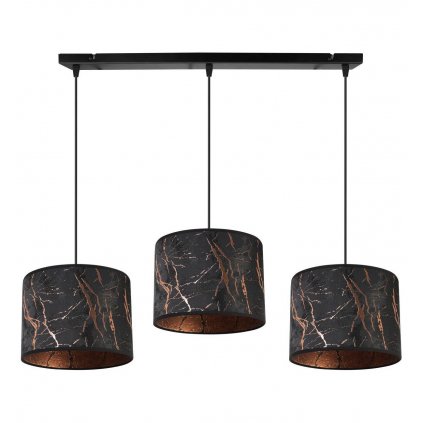 nowoczesna wiszaca lampa werona z abazurem w kolorze miedzianym