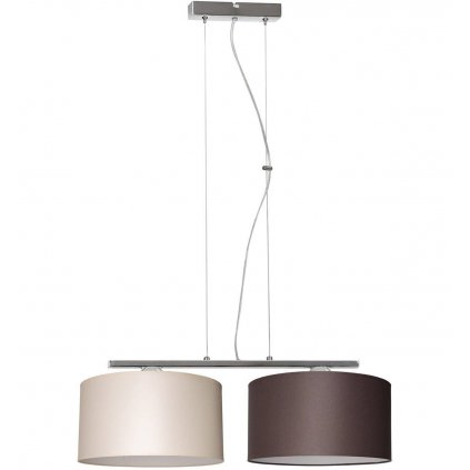 klasyczna lampa wiszaca z abazurami regulacja chrom