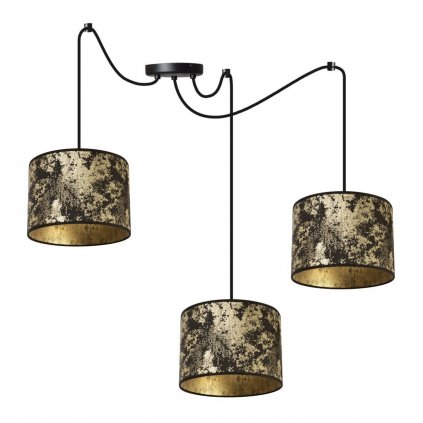 lampa wiszaca werona z regulacja typu spider zloty abstrakcyjny wzor