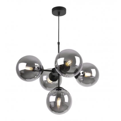 lampa wiszaca sufitowa styl loftowy zyrandol czarny grafitowe klosze e14