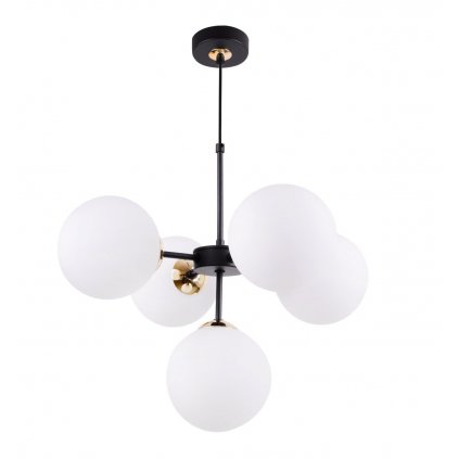 lampa wiszaca sufitowa z regulacja zyrandol metalowy biale szklane klosze e14